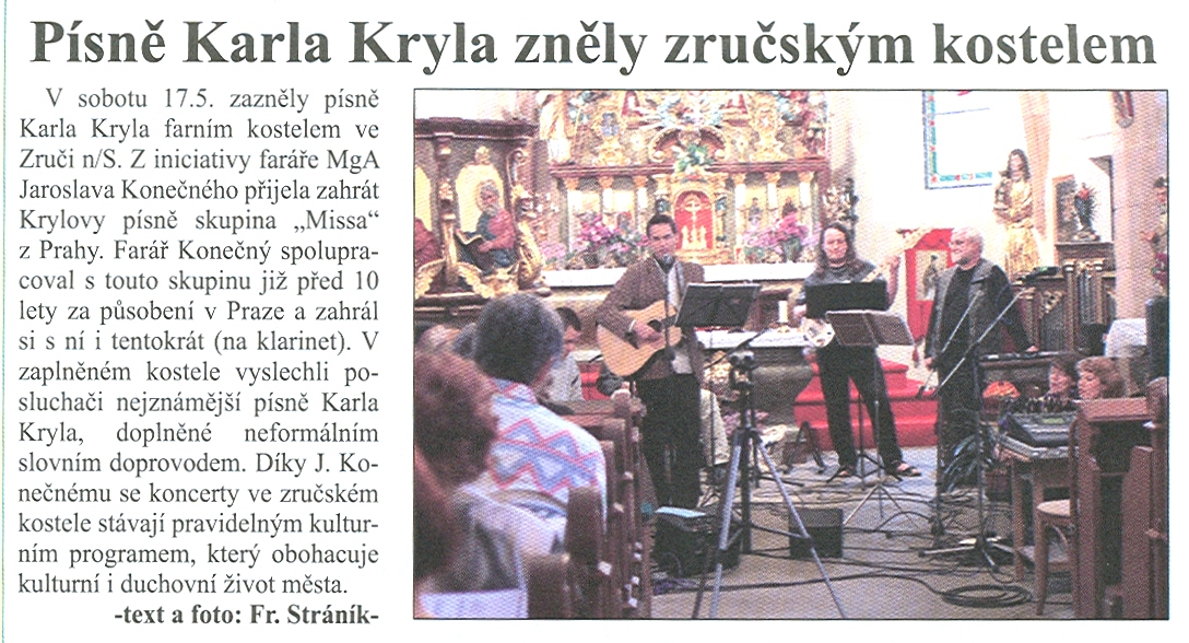 Recenze koncertu ve Zruči nad Sázavou 2008